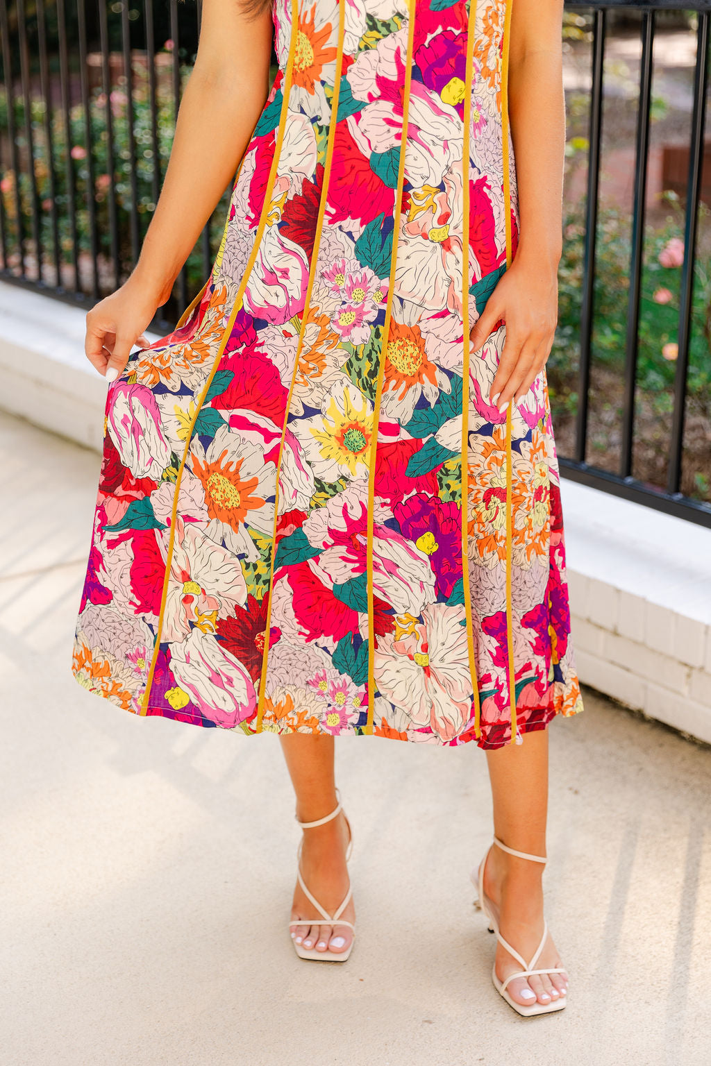 Floral Tiered Midi Dress