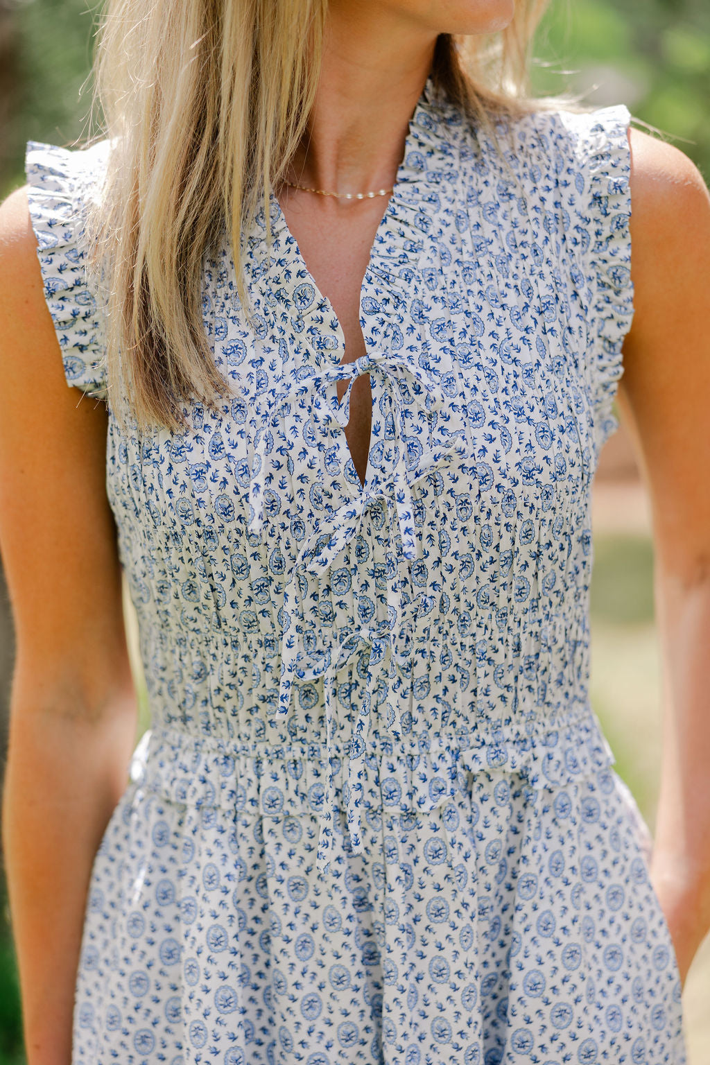 Floral Front Tie Midi Dress
