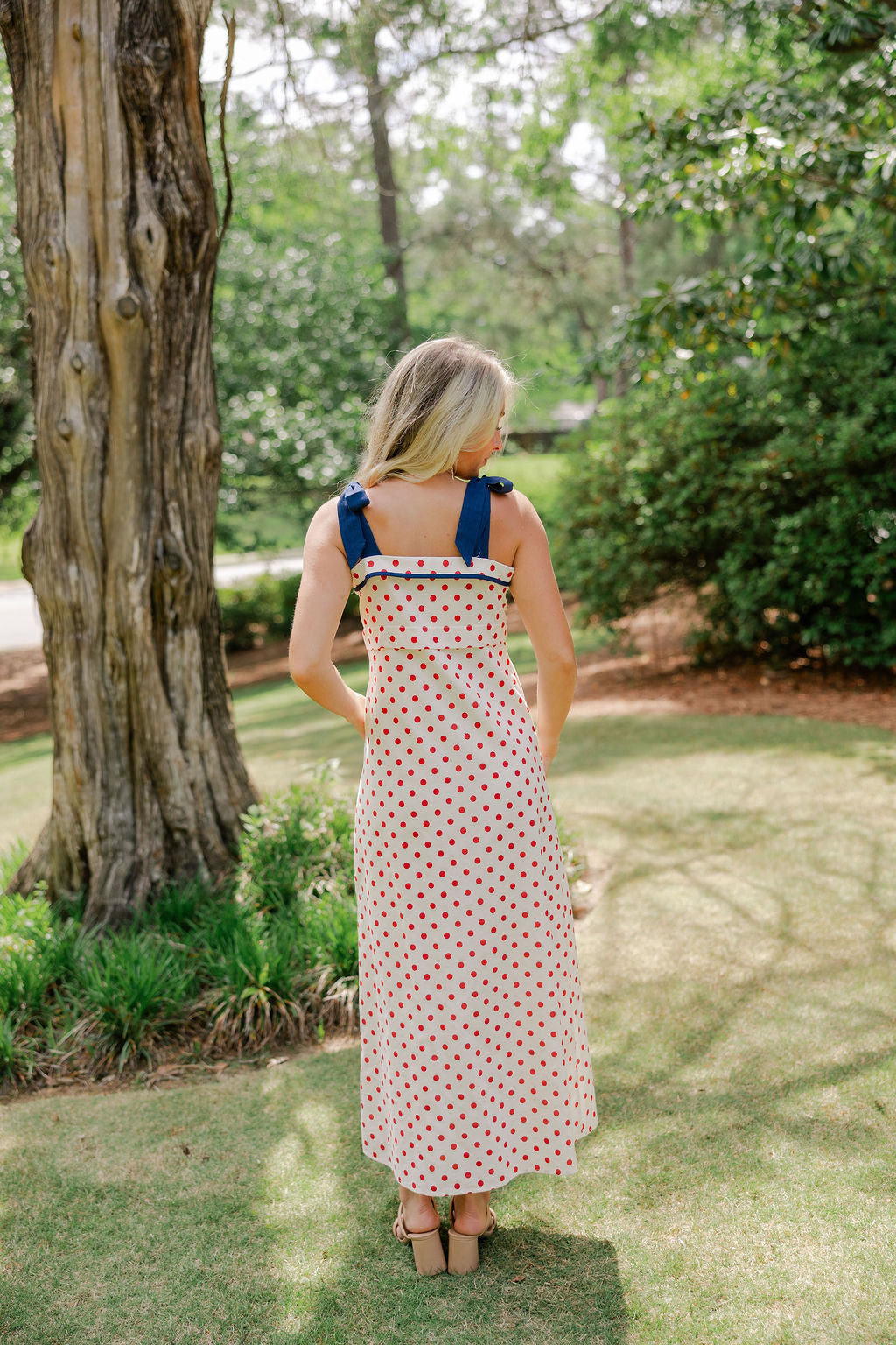 Polkadot Tie Strap Dress