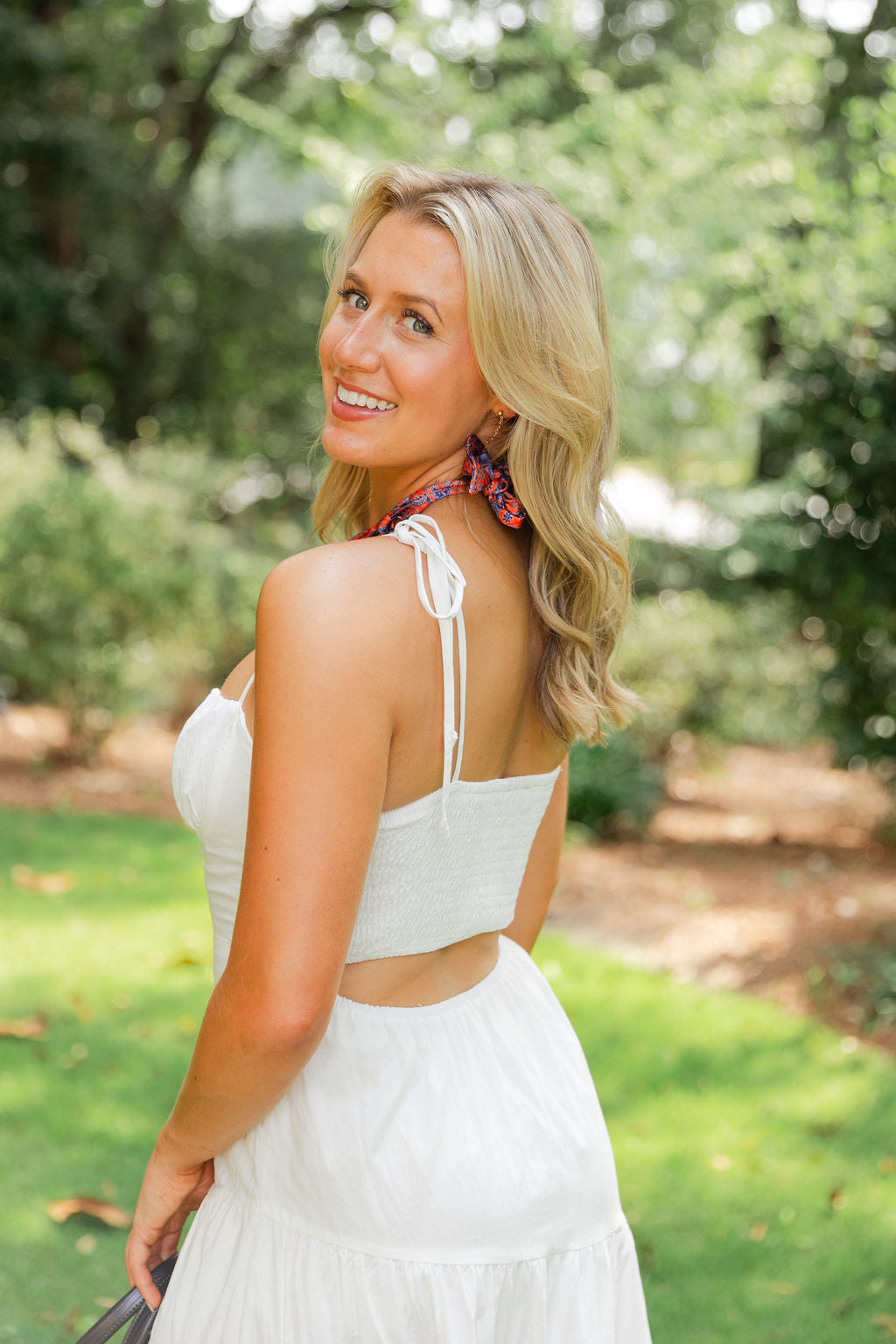 Kinsley Smocked Back Tiered Midi Dress