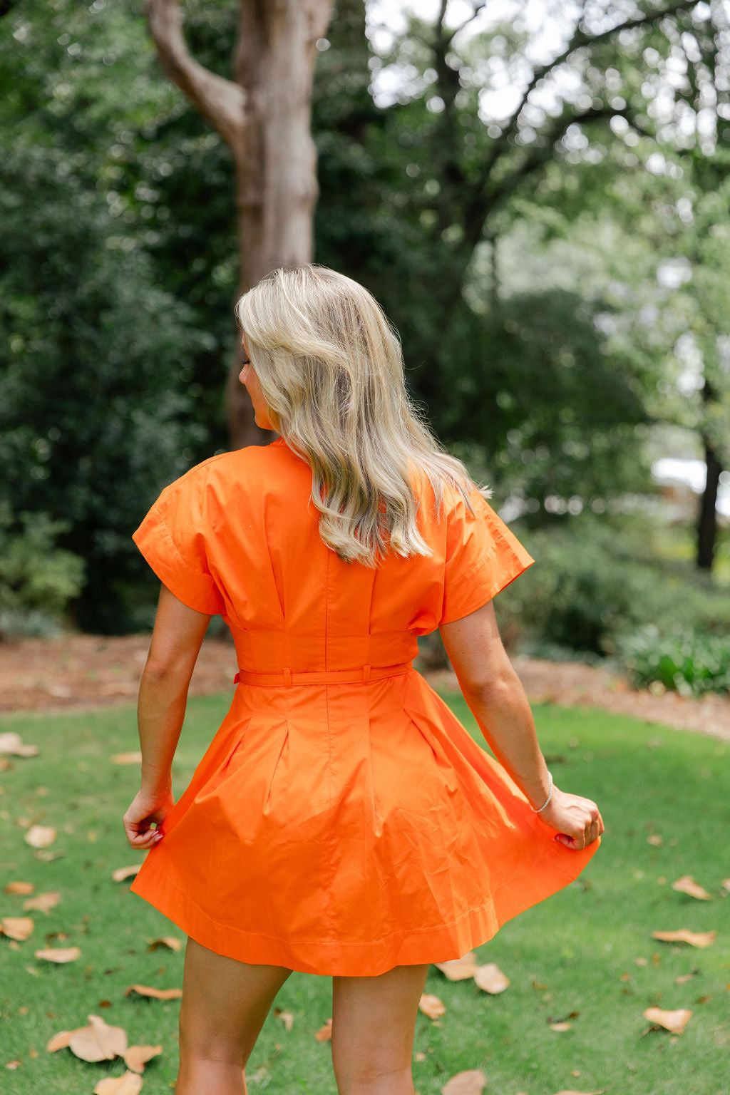 Belted Pleated Dress