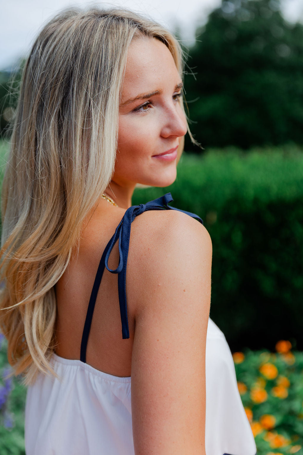 Double Scallop Hem Midi Dress