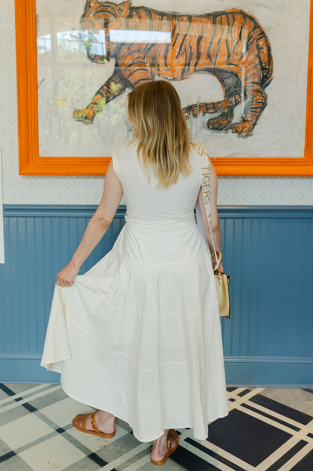 Button Down Belted Maxi Dress
