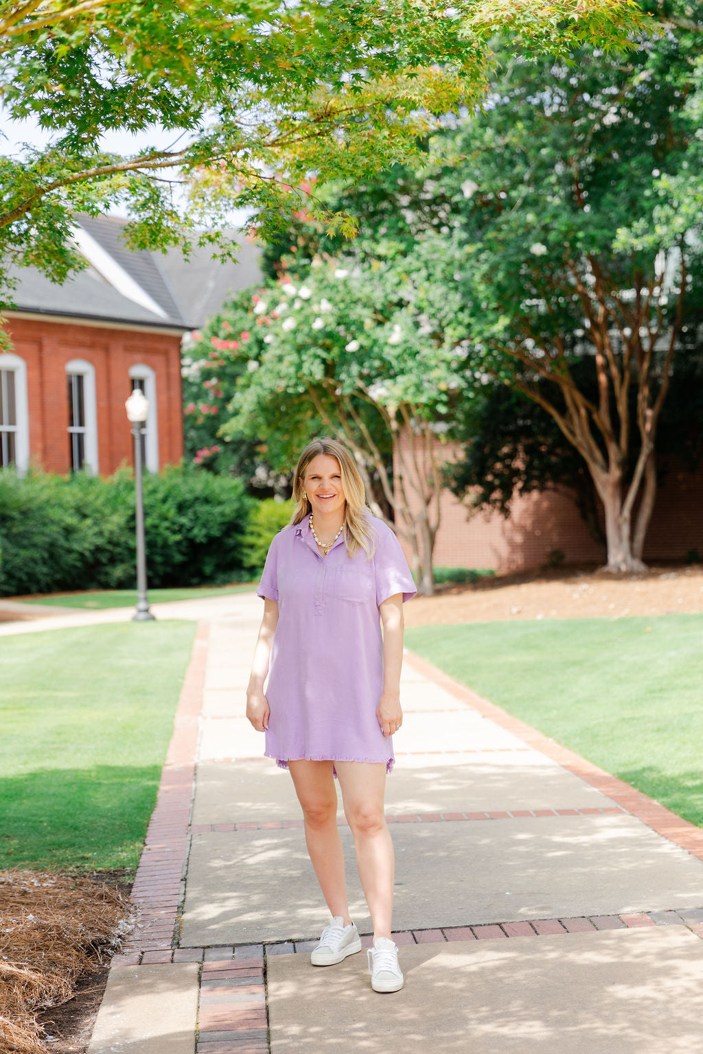 Short Sleeve Washed Denim Shirt Dress