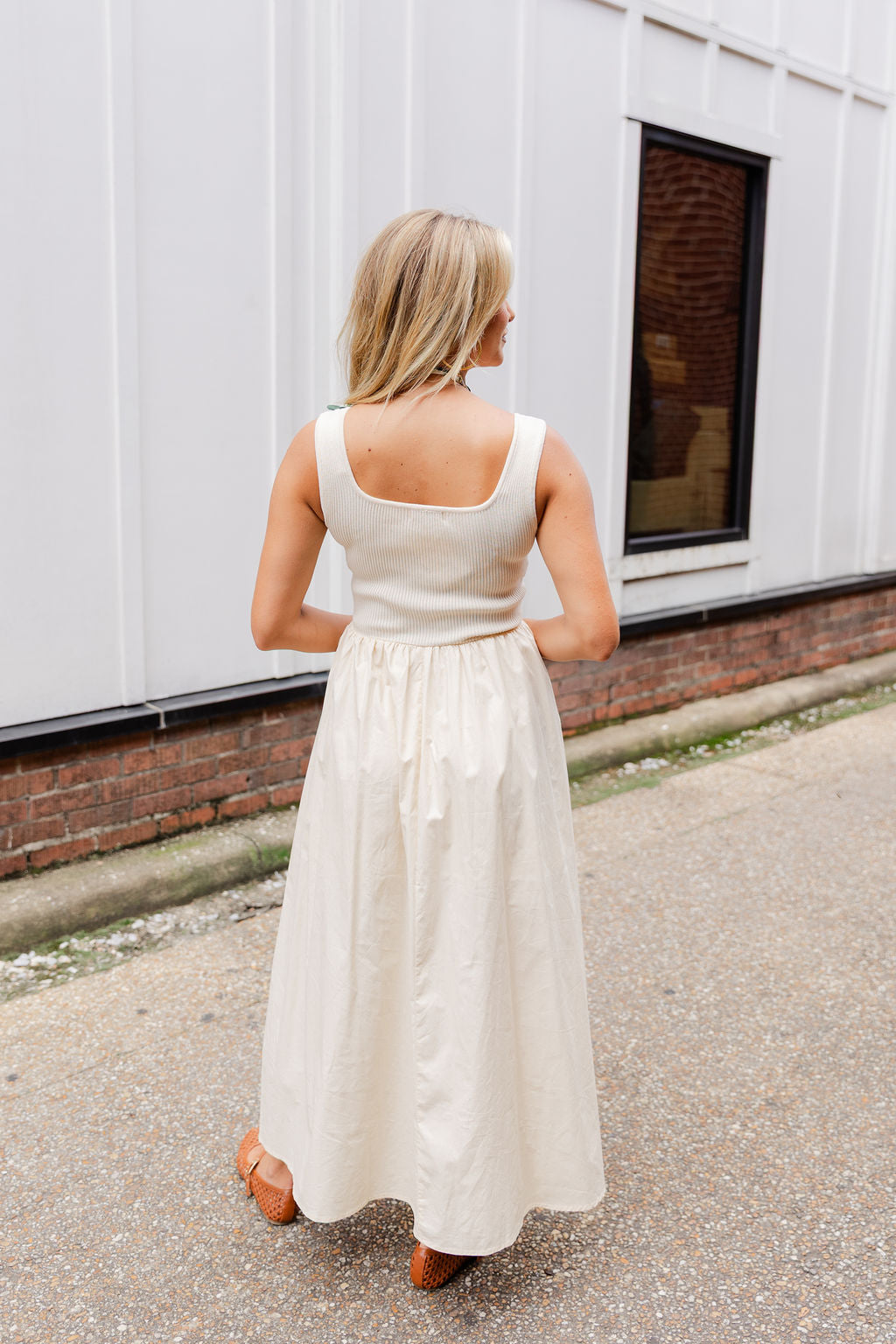 Sweater Top Eyelet Detail Dress