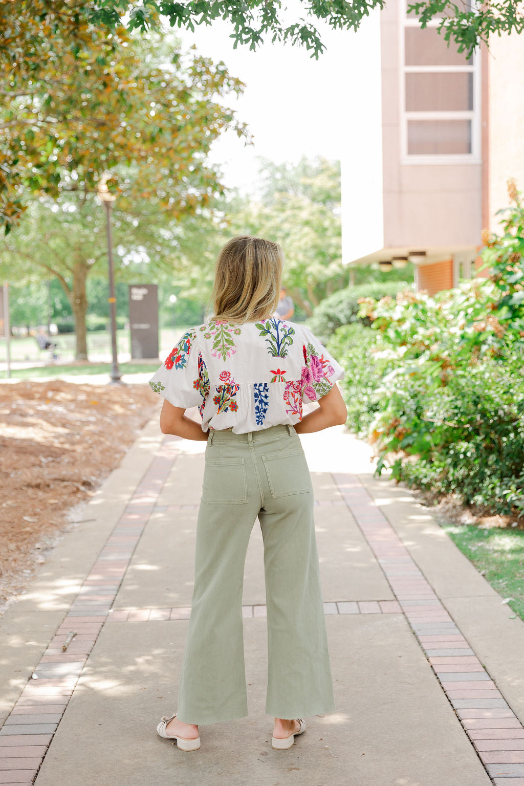 Straight Wide Leg Denim Pant