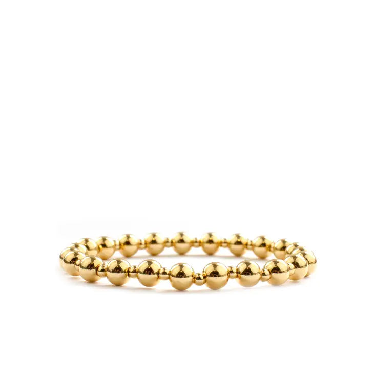 GOLD MULTI SIZE BEADED BALL BRACELET