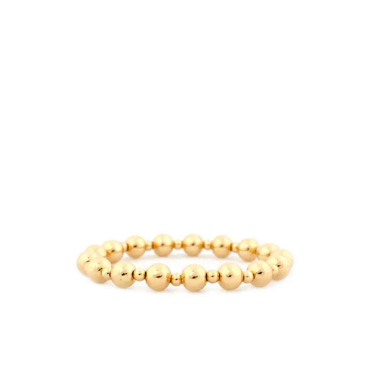 GOLD MULTI SIZE BEADED BALL BRACELET