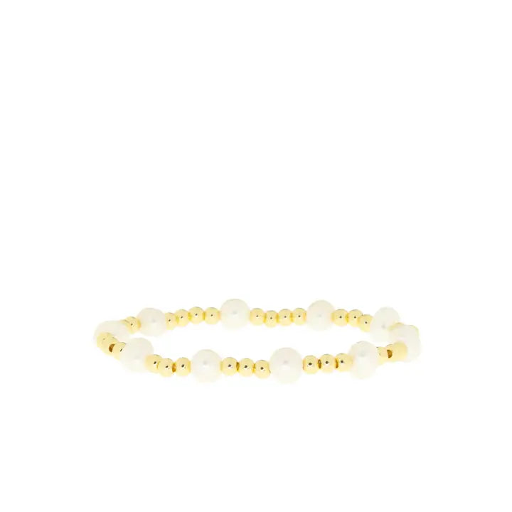 Beaded Ball Bracelet with Pearls