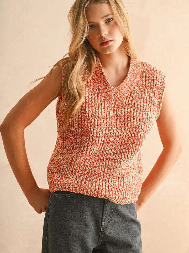 Two Tone Chenille Vest