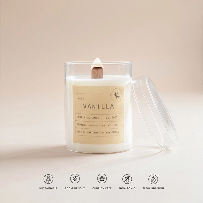 VANILLA WOOD WICK CANDLE