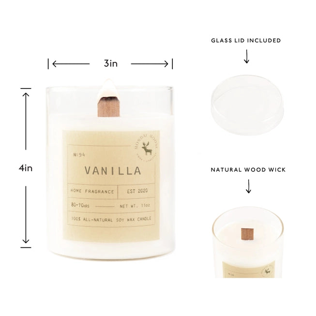 VANILLA WOOD WICK CANDLE