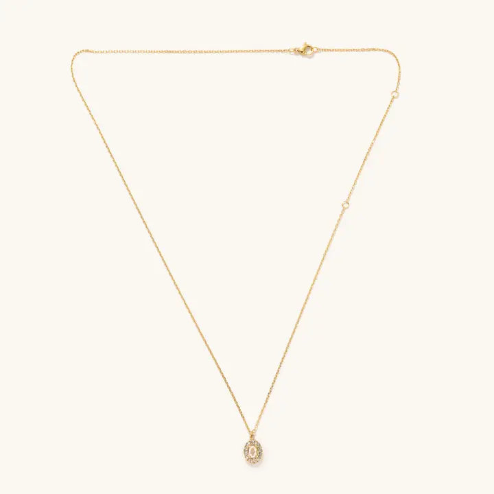 Oval Crystal Adjustable Necklace