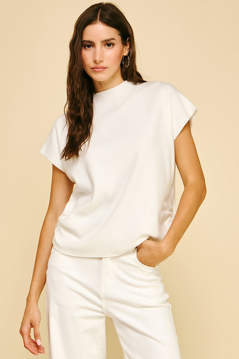 Shirred Sweater Vest