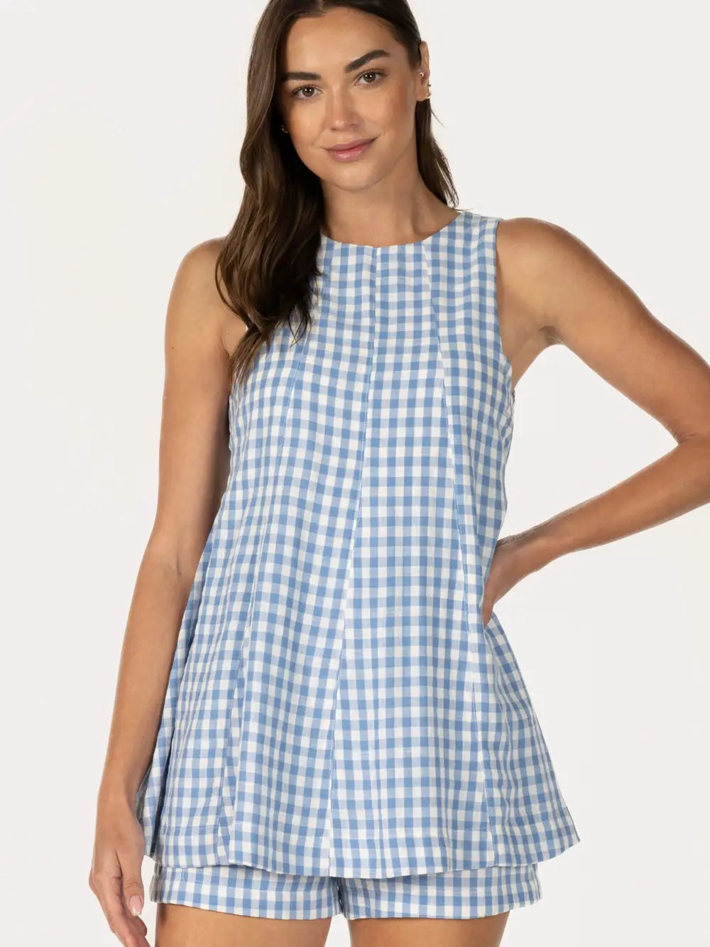 Gingham Baby Doll Romper