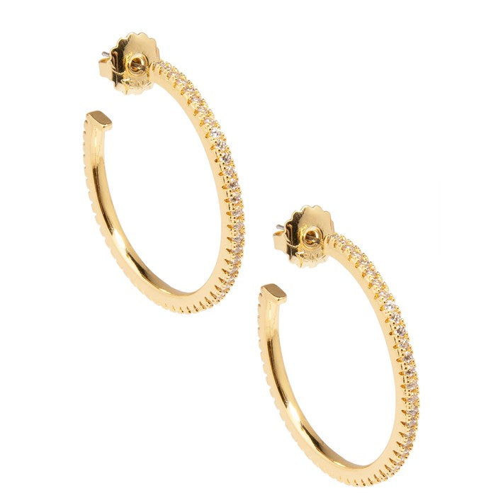 Pave Hoop Earring