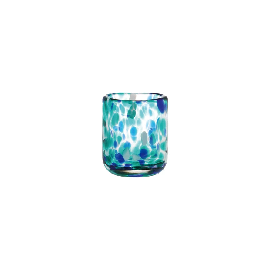 Handblown Confetti Shot Glass