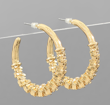 Textured Cubed Hoops