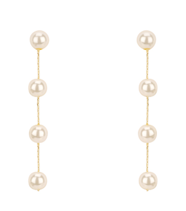 Pearl Linear Drop Earrings