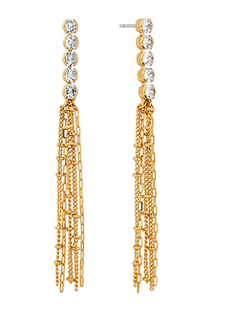 Crystal Chain Fringe Earrings