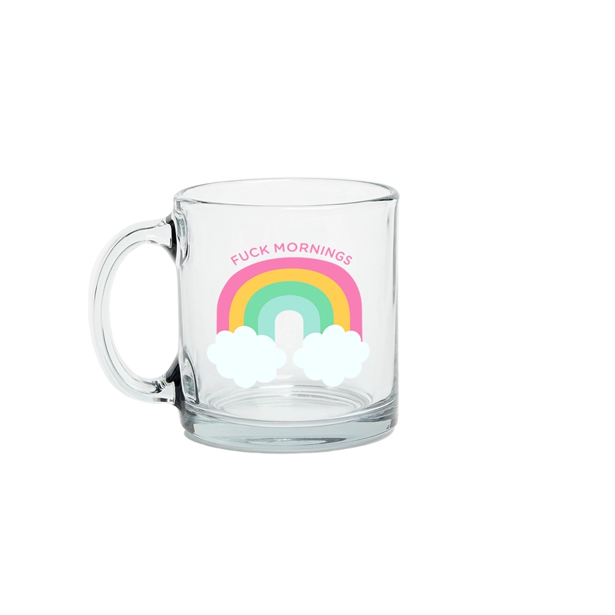 F*CK MORNINGS GLASS MUG