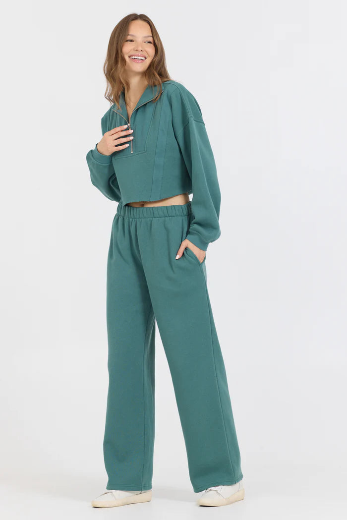 POLY FLEECE WIDE LEG PANT