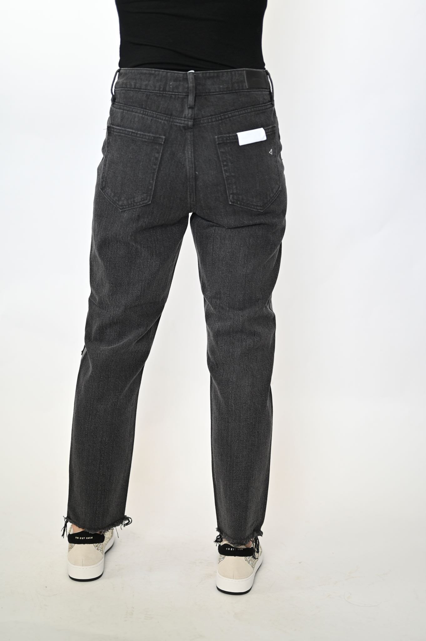 TRACEY TWO TONE HIGH RISE STRAIGHT JEANS
