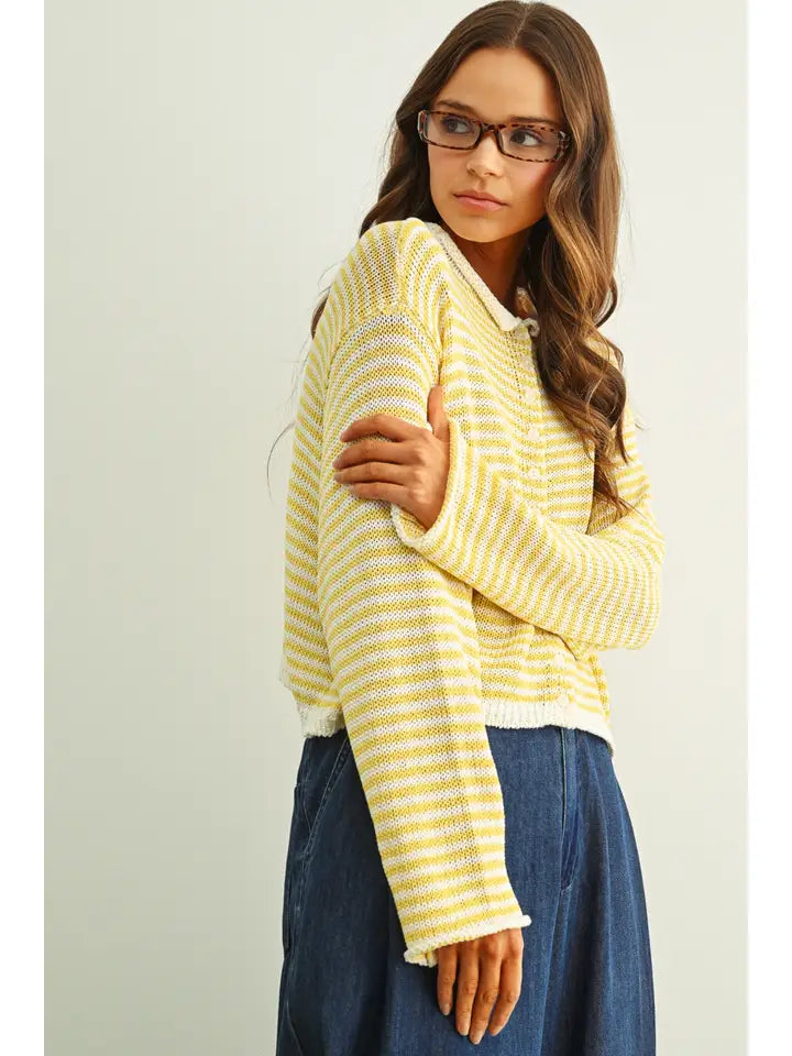 Striped Knit Cardigan