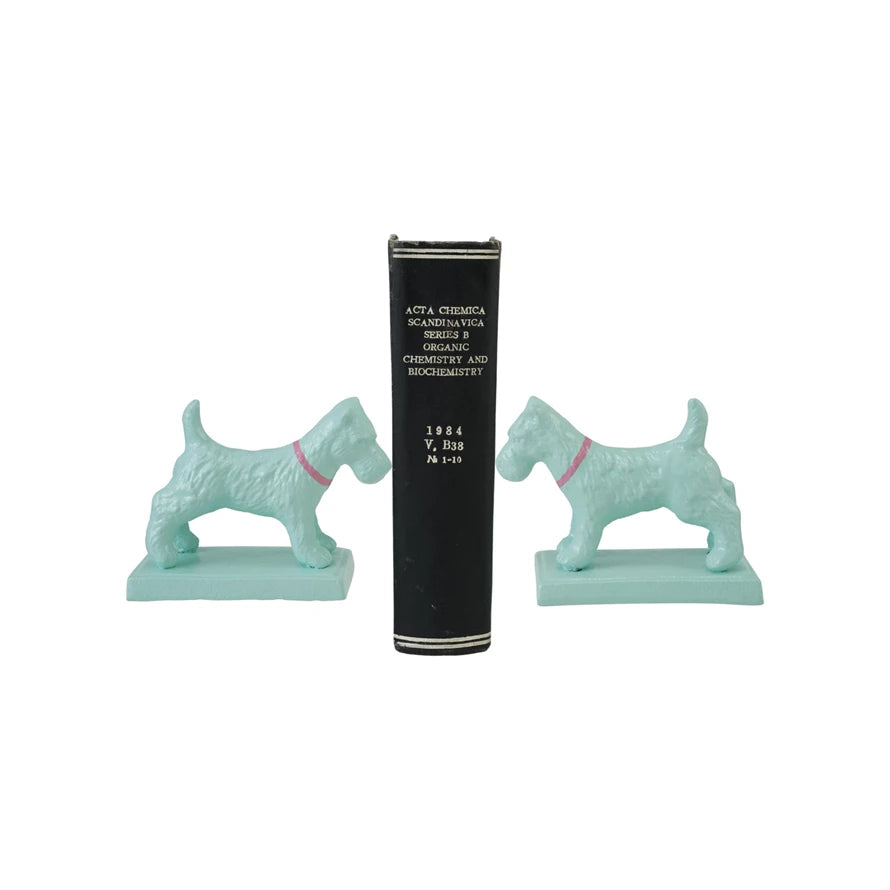 Metal Dog Bookends