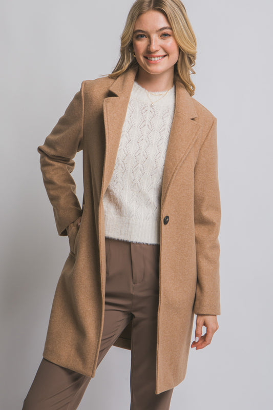 Notched Lapel Coat