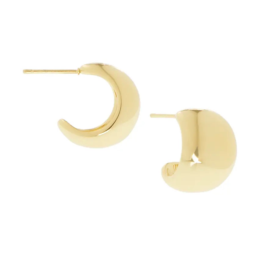 Gold Stainless Chunky Post Hoop