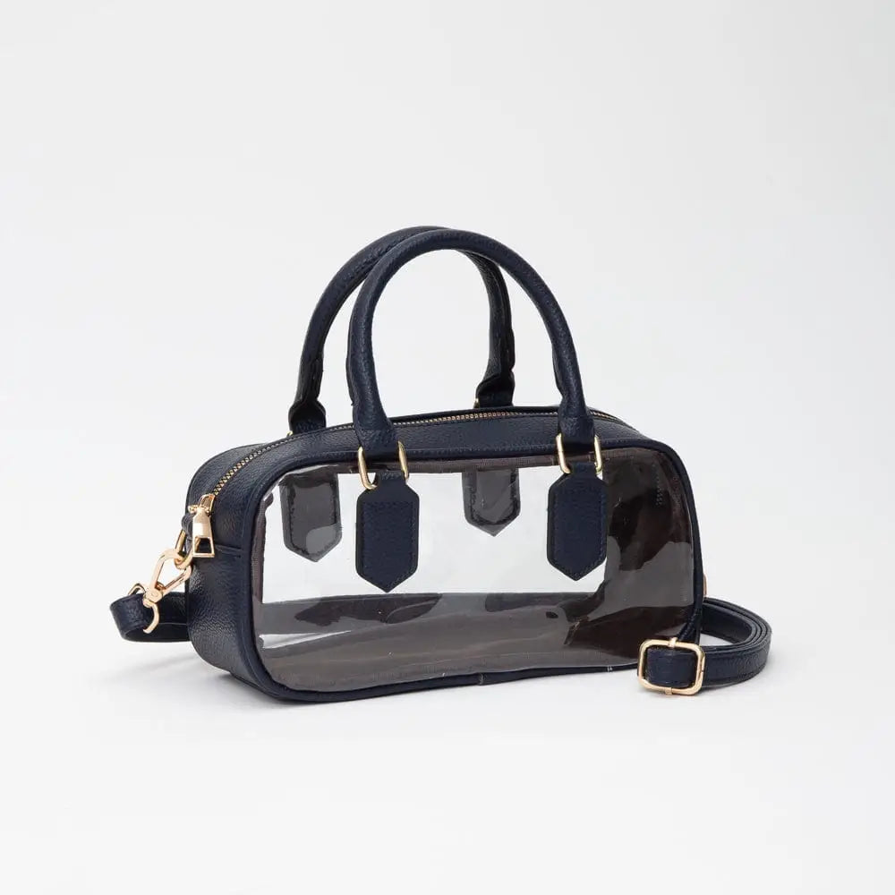 Clear East West Top Handle Bag