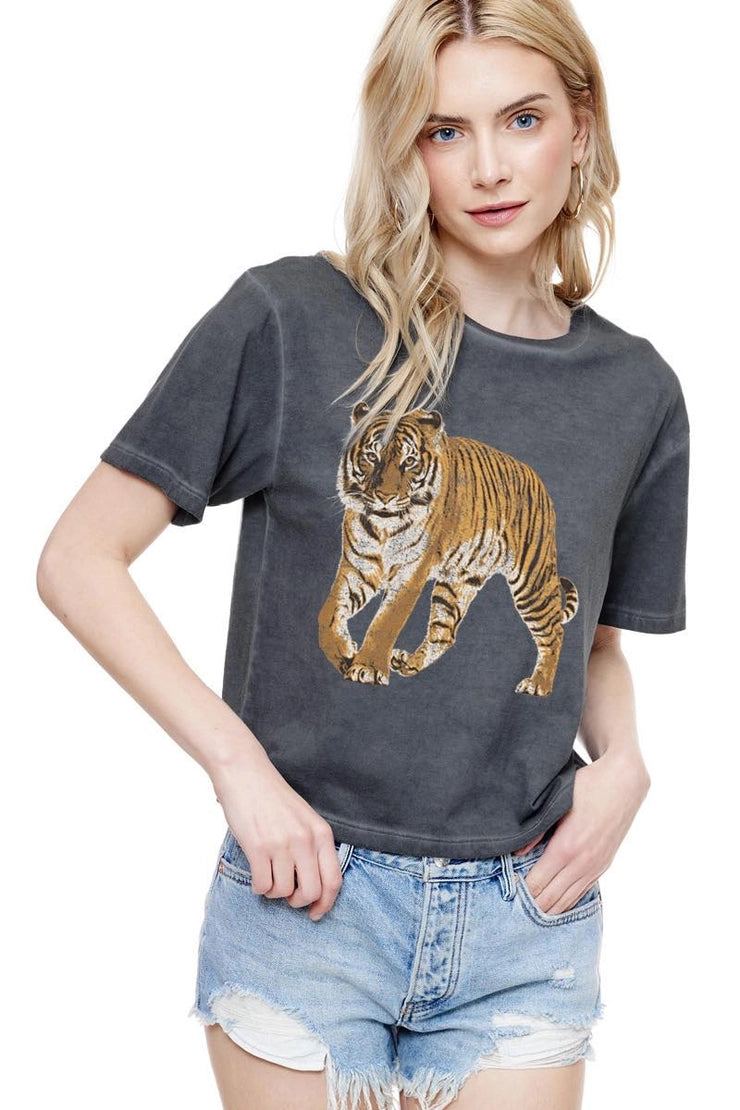 Vintage Tiger Crop Tee
