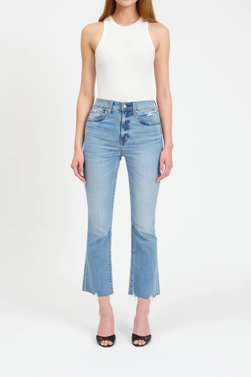 Shy Girl High Rise Crop Flare Jean