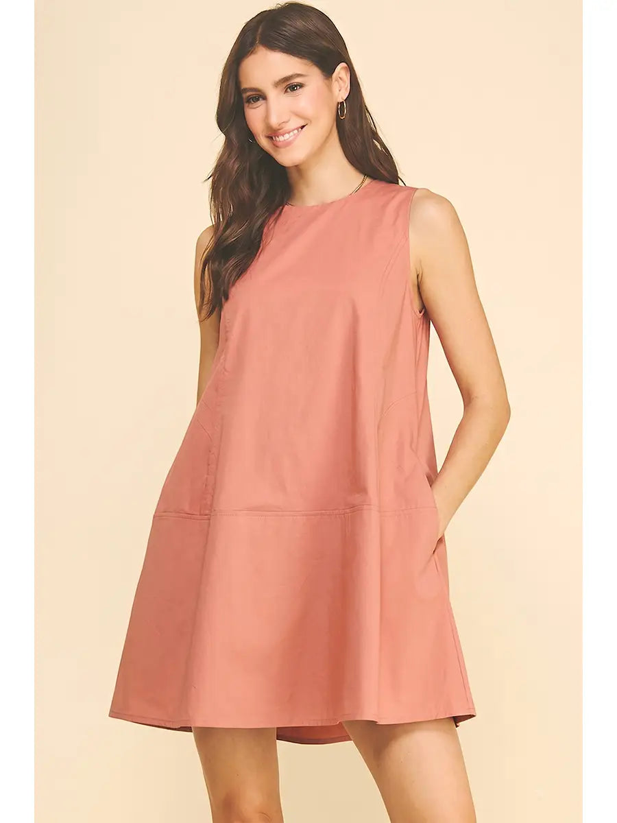 Sleeveless A-Line Mini Dress
