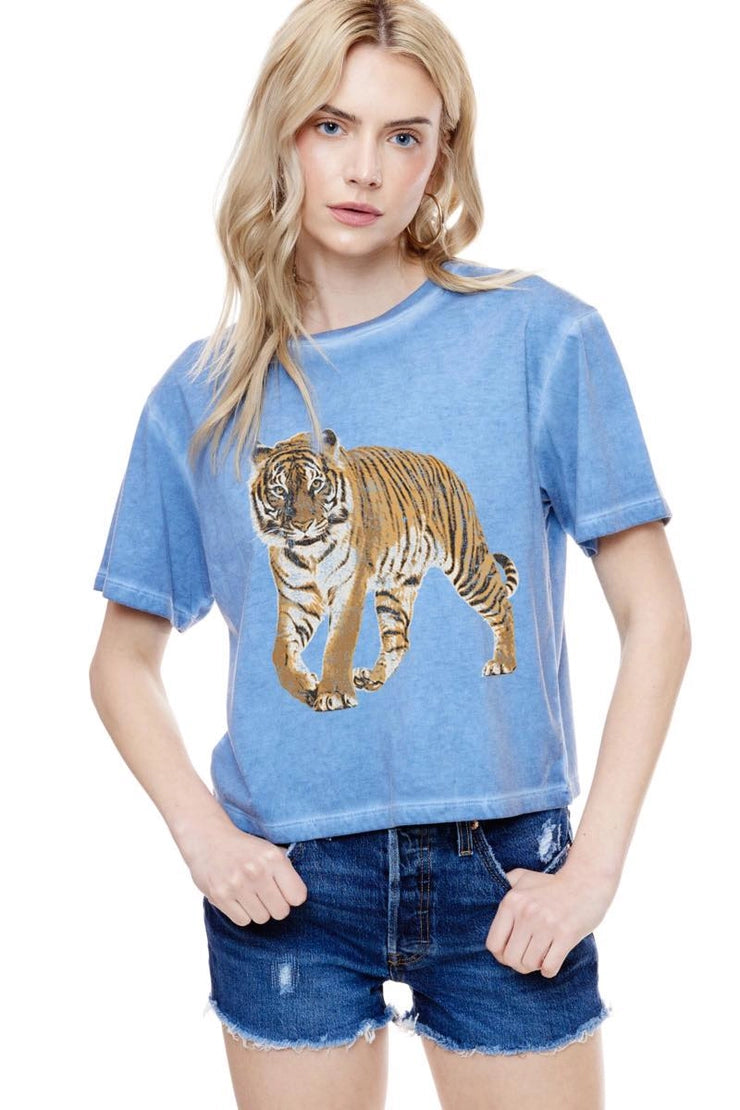 Vintage Tiger Crop Tee