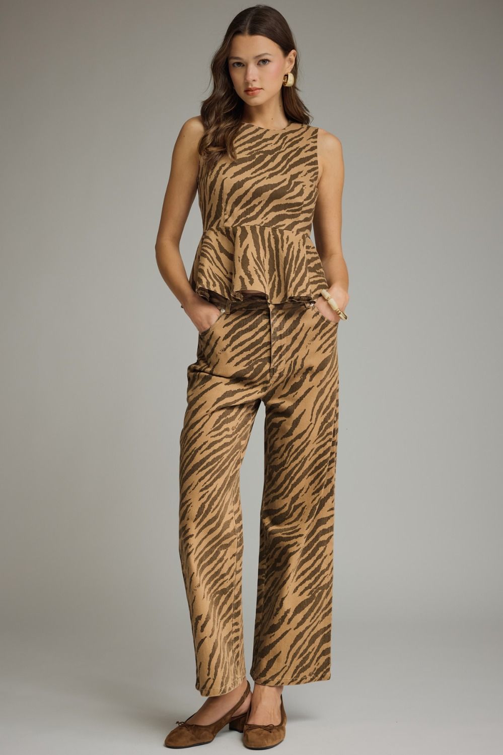 Zebra Print Sleeveless Top