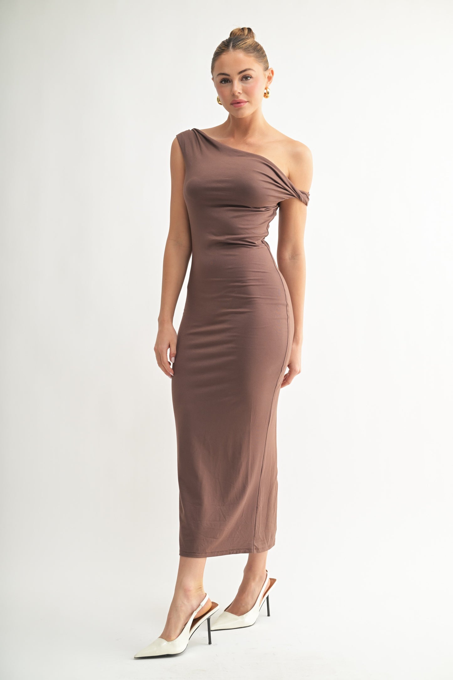 Off Shoulder Midi Dress