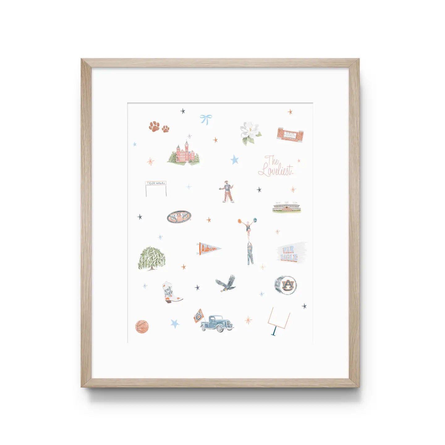 Auburn Illustrations Print