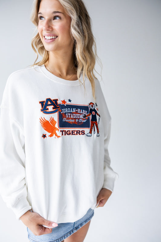 Auburn Embroidered Patch Sweatshirt