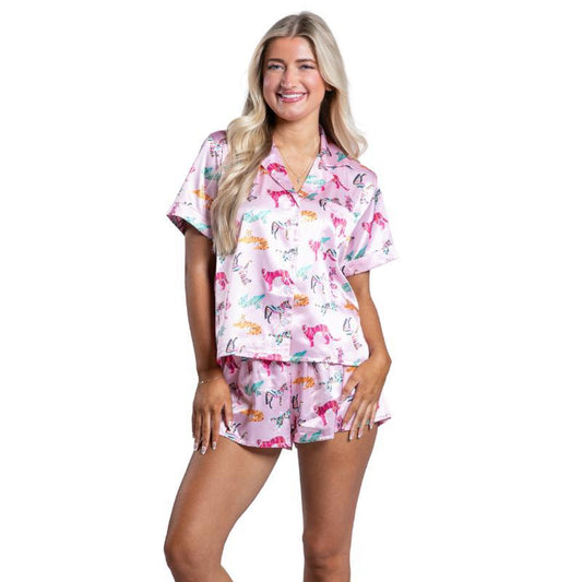 Roar Tiger Satin Pajama Set