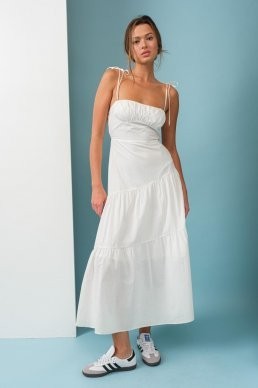 Kinsley Smocked Back Tiered Midi Dress