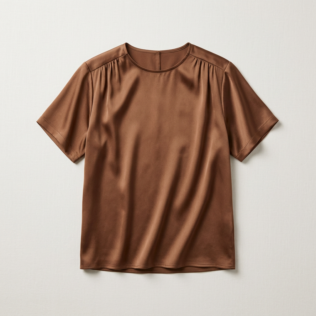Short Sleeve Satin T-Shirt