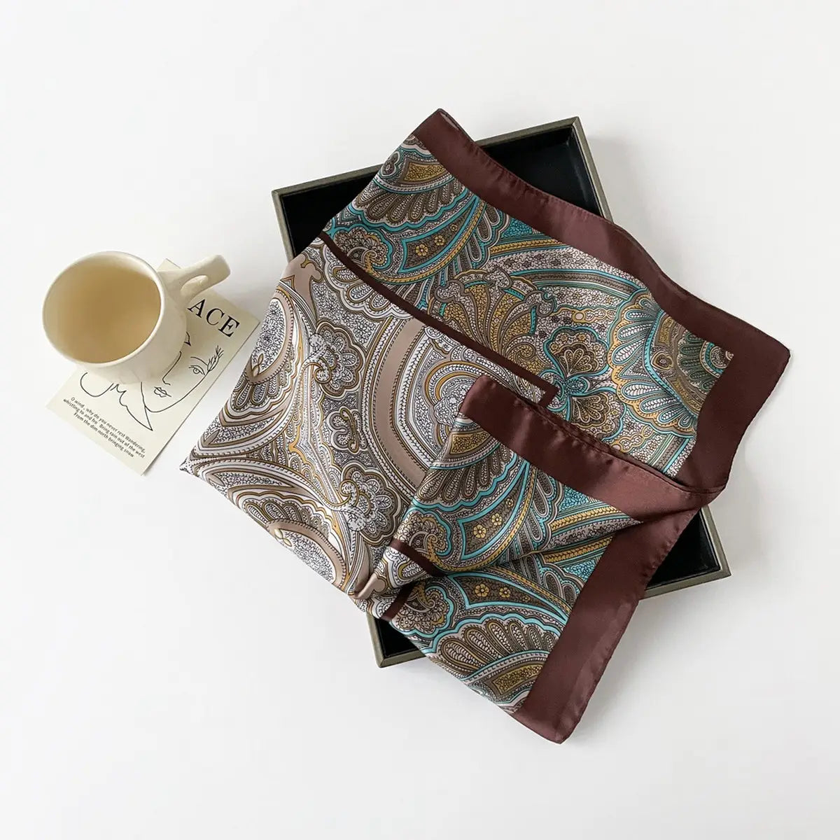 Satin Fall Print Scarf