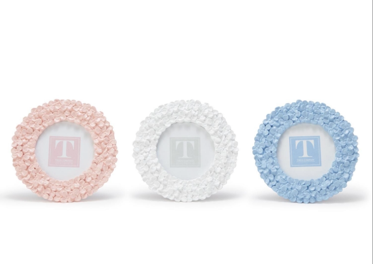 Hydrangea Round 4" x 4" Photo Frame