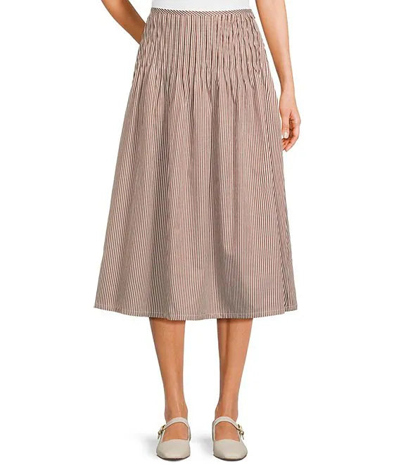 Striped Midi Skirt