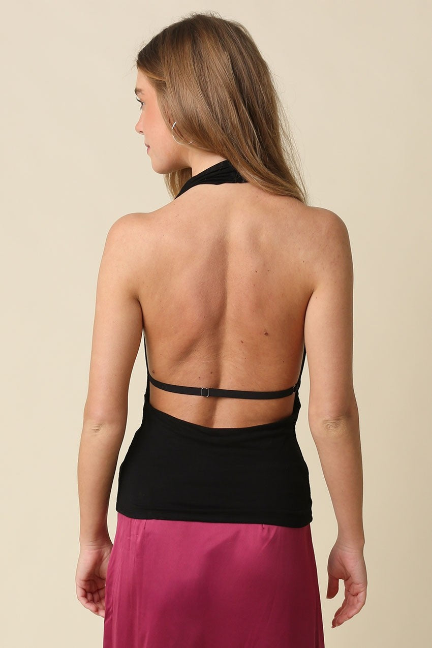Open Back Halter Top
