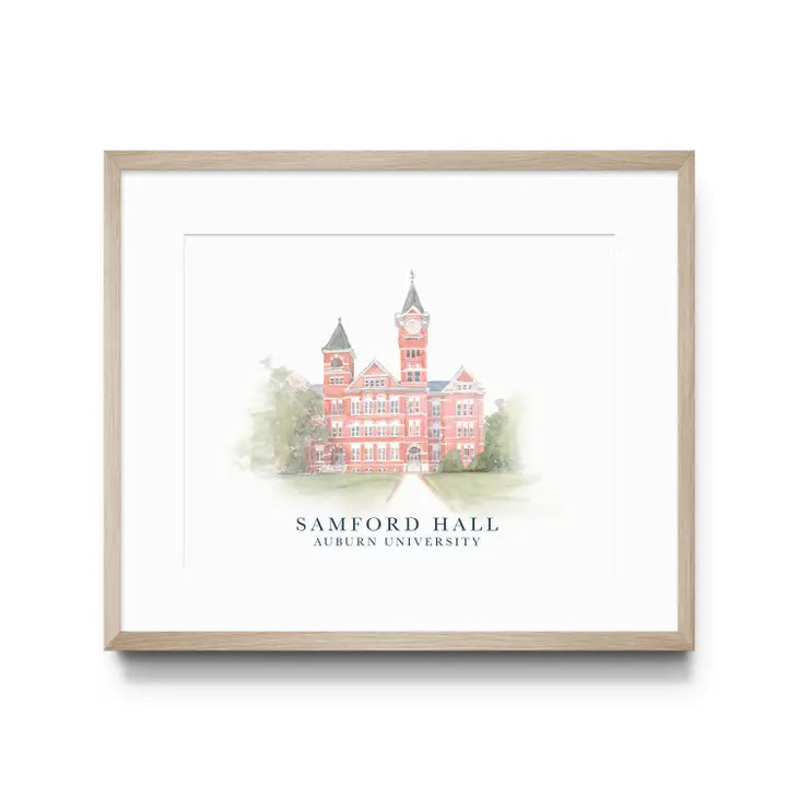 AUBURN UNIVERSITY SAMFORD HALL PRINT