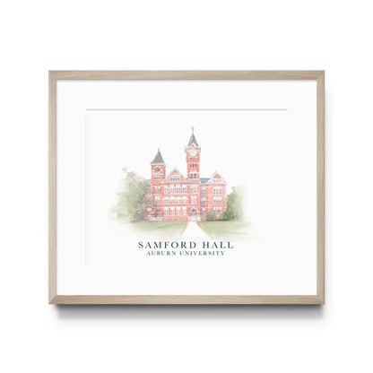 AUBURN UNIVERSITY SAMFORD HALL PRINT