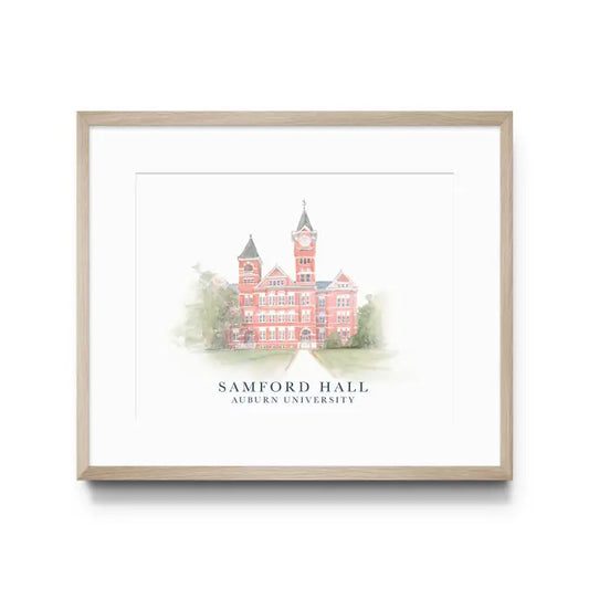 AUBURN UNIVERSITY SAMFORD HALL PRINT